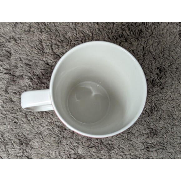 2014 STARBUCKS 16 oz Red Scribble Gold DOT Ceramic Coffee Mug Logo Grande - Picture 4 of 5